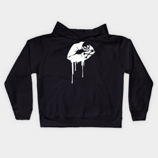 Fatal Kiss Lips And Skull Popular Tattoo Inspired Kids Hoodie